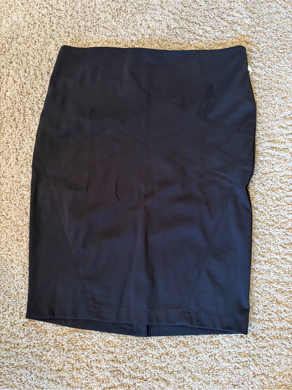 Grace Elements Black Pencil Skirt with Subtle Paneling